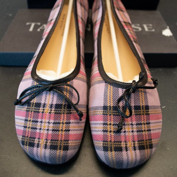 NEW! Taryn Rose Breck Plaid Pink Shoes Size 42. - Picture 3 of 11